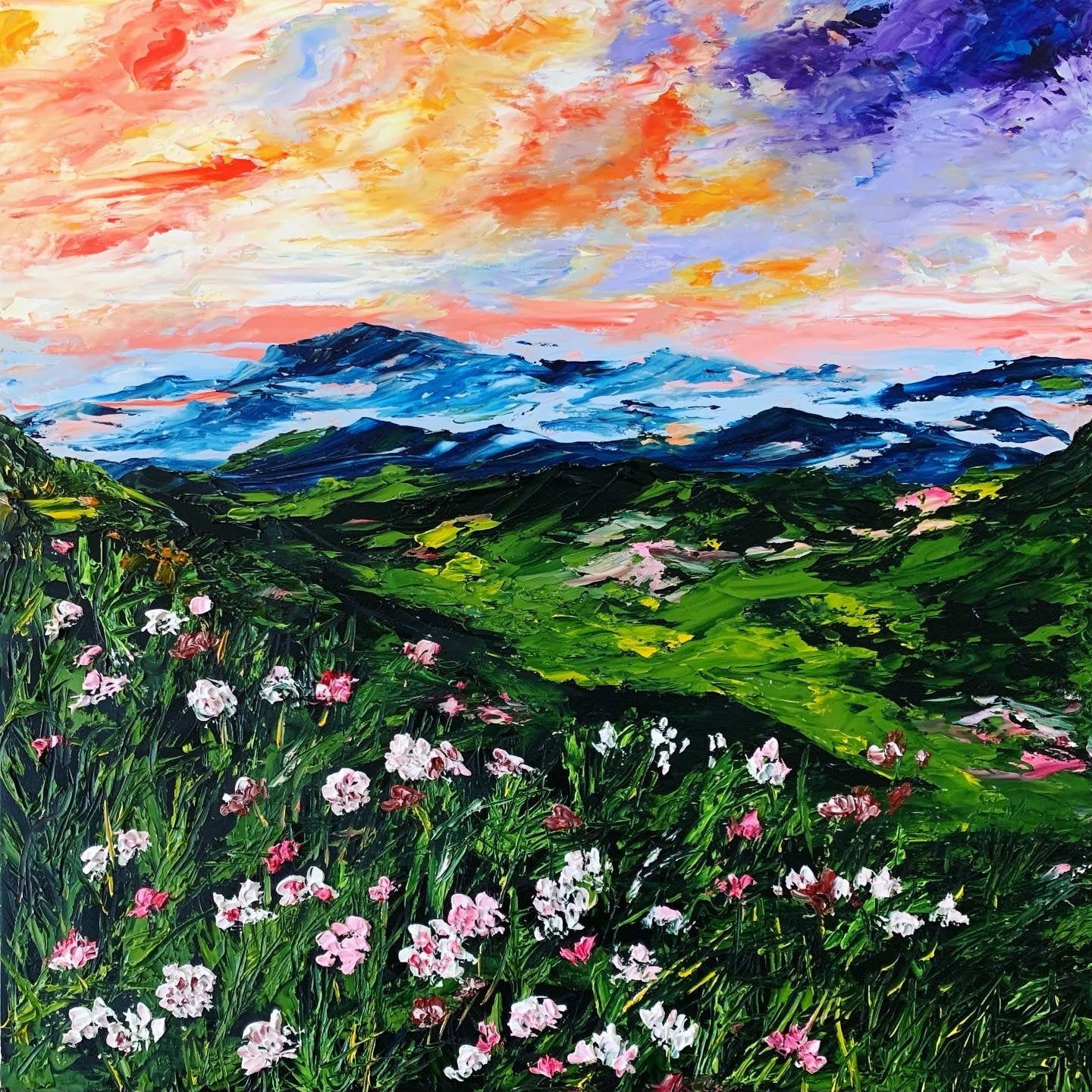 Sunset at the valley