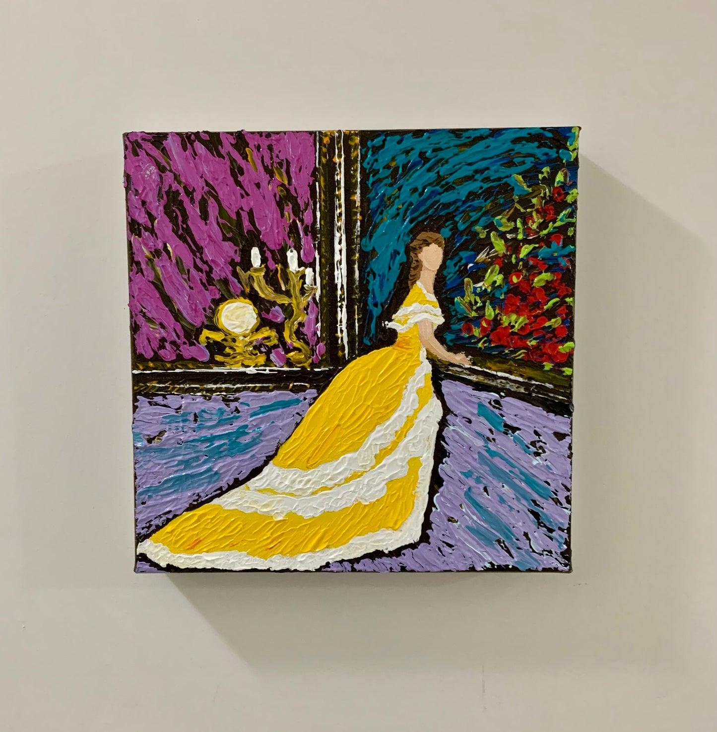 Lady in yellow dress