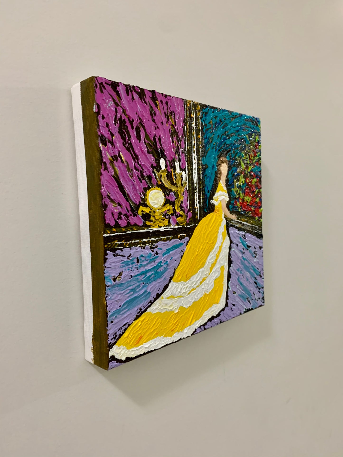 Lady in yellow dress