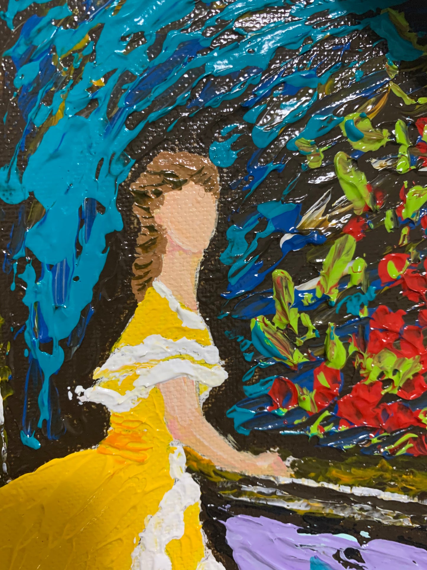 Lady in yellow dress