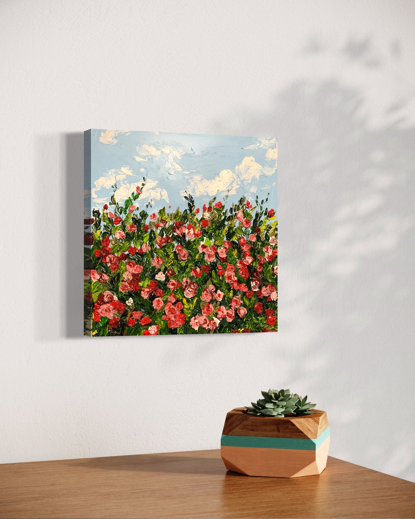 In the rose garden