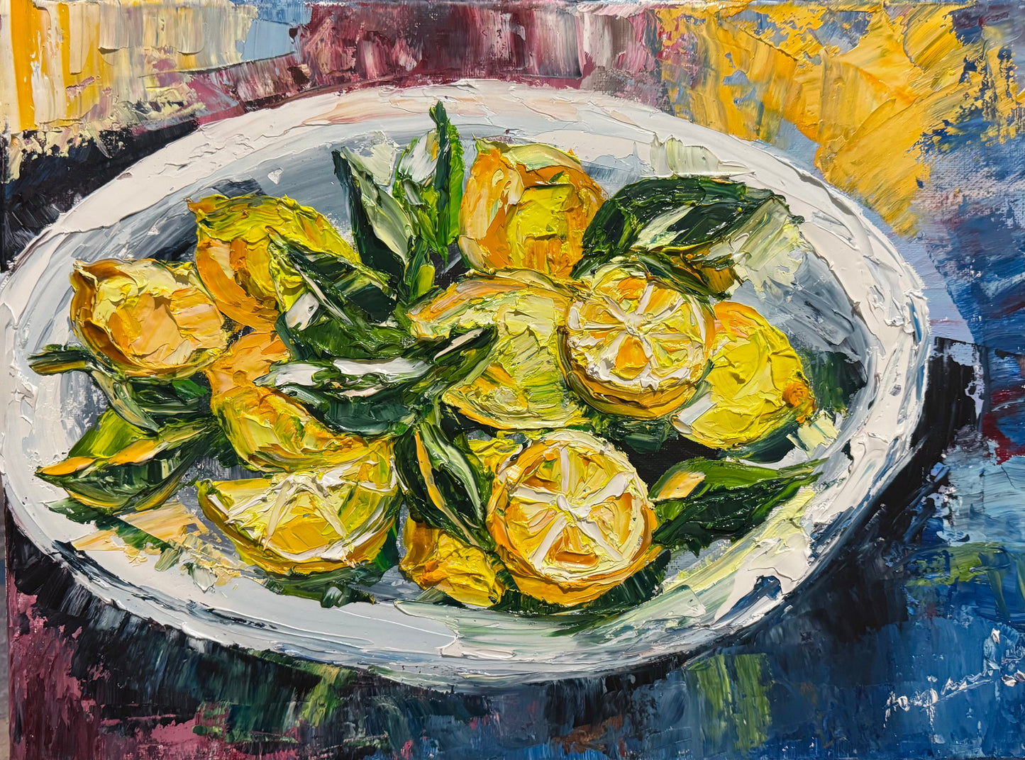 Lemons on the plate
