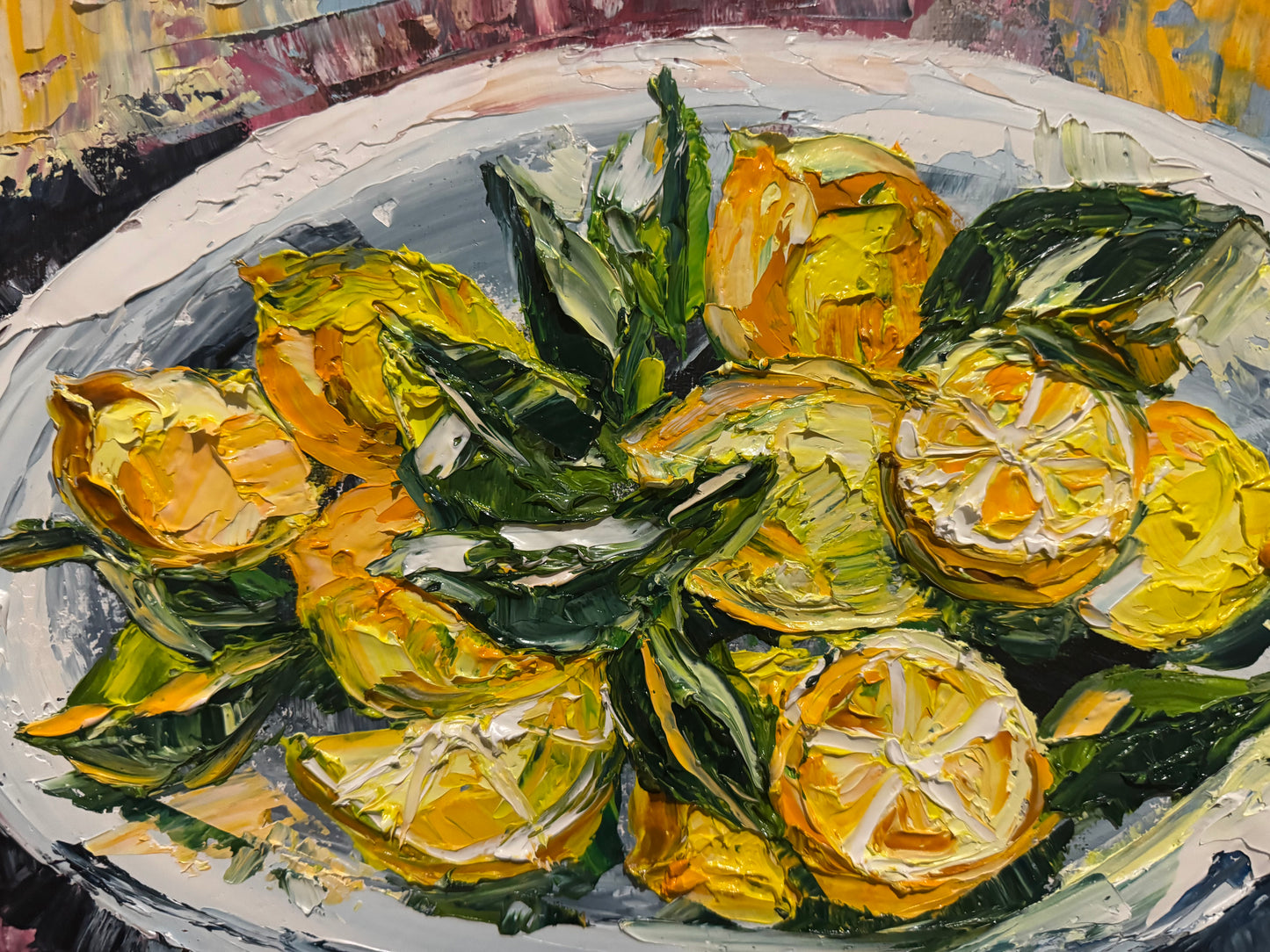 Lemons on the plate