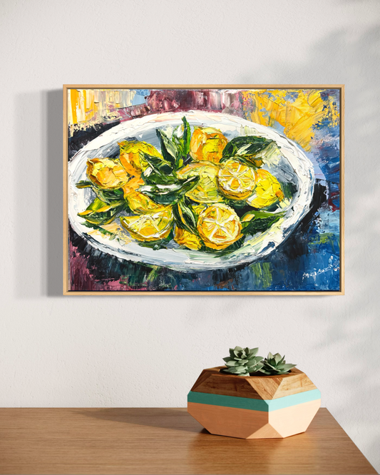 Lemons on the plate